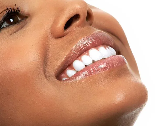 Portrait shot of a bright, white smile