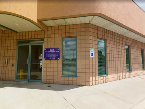 Our entrance, steps from the parking lot